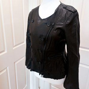 3.1 Philip Lim Leather Jacket / NWOT / 6 / Black Leather Jacket/ Vintage Y2K